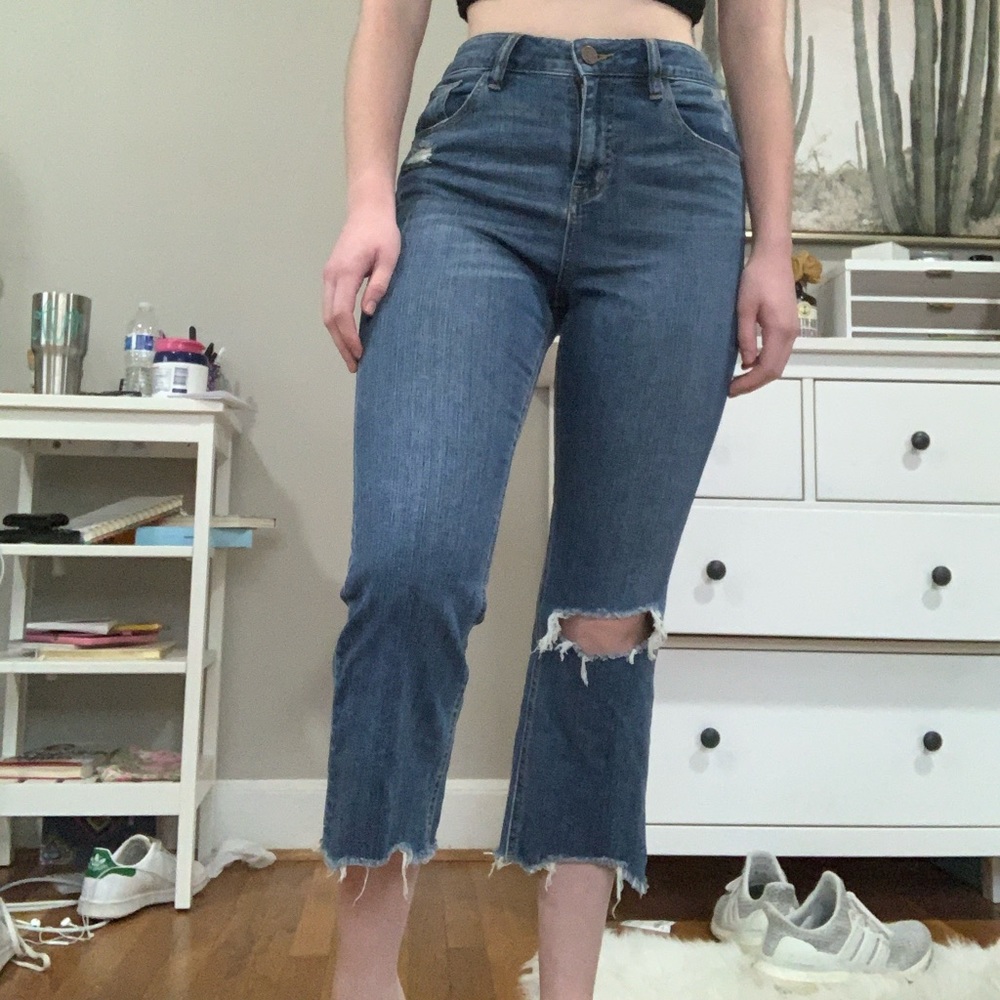 BDG Kick Flare High Rise Cropped Jeans